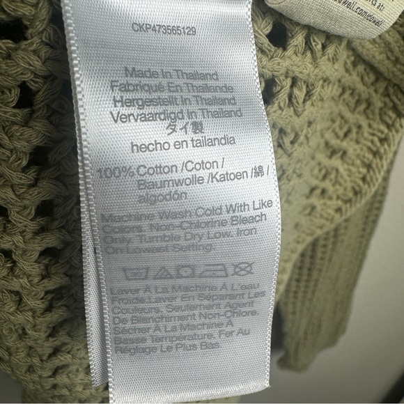 Madewell Oversize‎ Open Stitch Fisherman Pullover Sweater Heather Seedling NEW - Picture 8 of 8